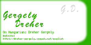 gergely dreher business card